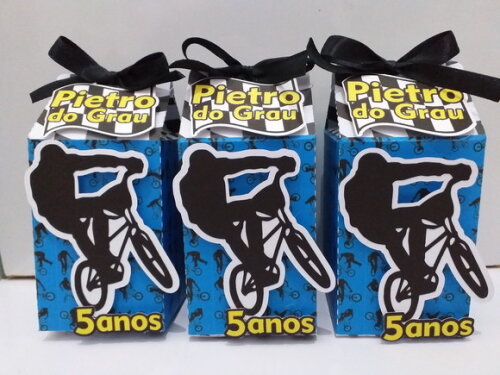 Caixa Milk Personalizada Tema Bike