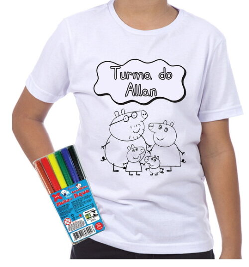 Camisa Personalizada INFANTIL para COLORIR