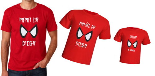 Camisa Personalizada Pai Mãe Filho