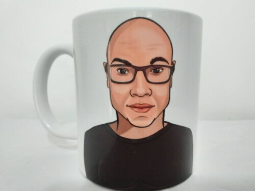 Caneca personalizada com caricatura