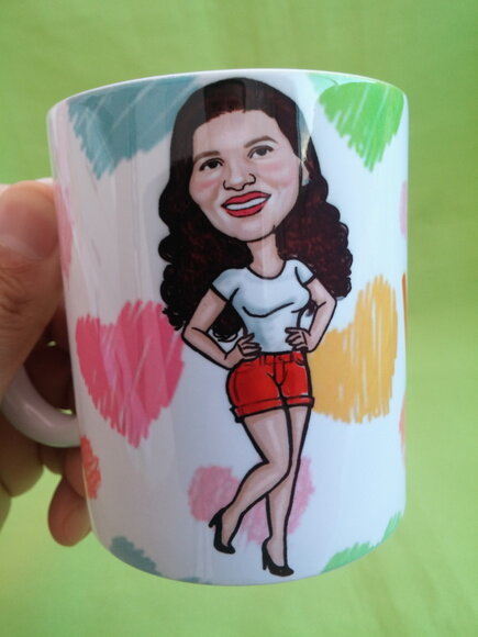 Caneca personalizada com caricatura