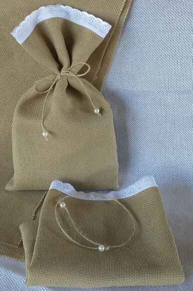 Saco de Juta e Renda 20 x 40