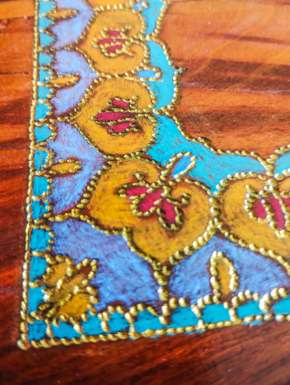 Bandeja de madeira de demolição decorativa Peroba Rosa