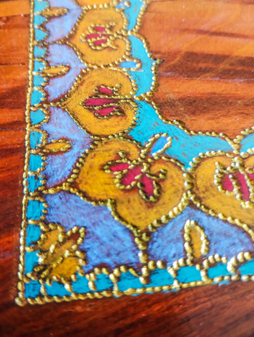 Bandeja de madeira de demolição decorativa Peroba Rosa