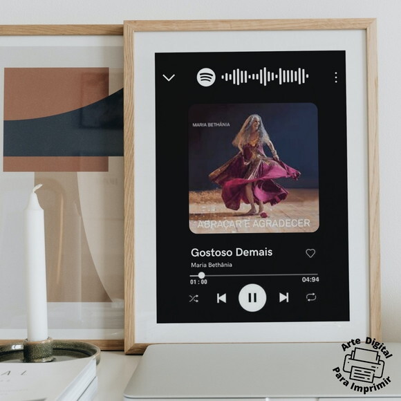 Arte Digital Quadros Personalizados Nossa Música Spotify