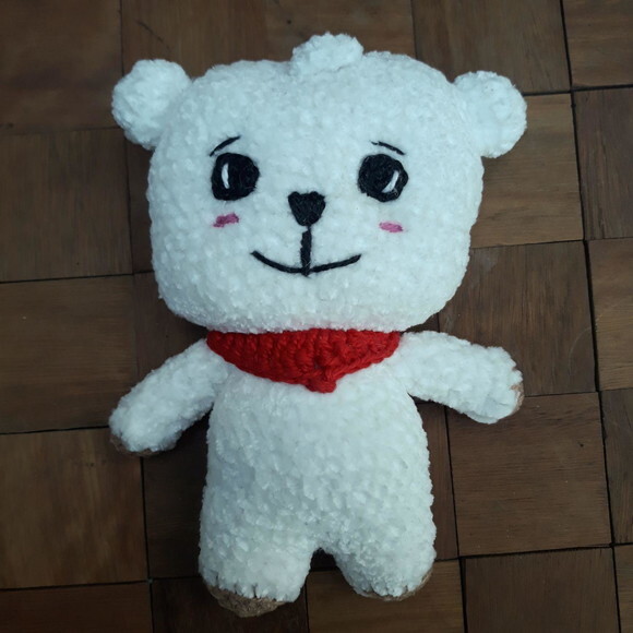 Boneco Pelúcia Rj Jin Bts The Astronaut Feito em Crochê