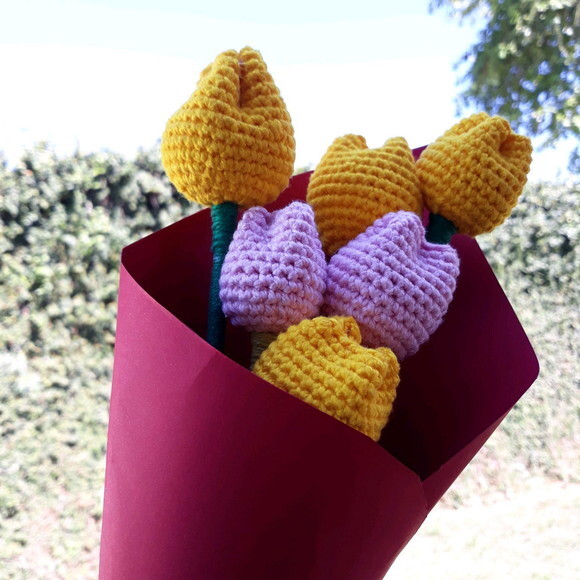 Buquê Tulipas de Crochê