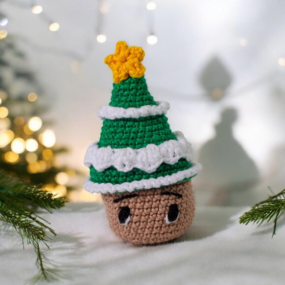 Enfeite Natalino Mini Árvore em Amigurumi