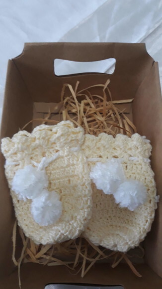 Kit de Luva de Crochê para Bebê