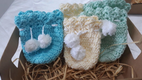 Kit de Luva de Crochê para Bebê