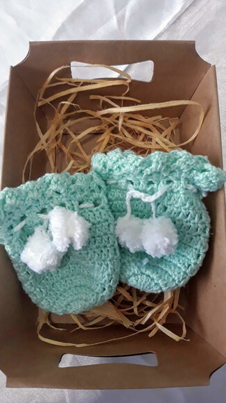 Kit de Luva de Crochê para Bebê