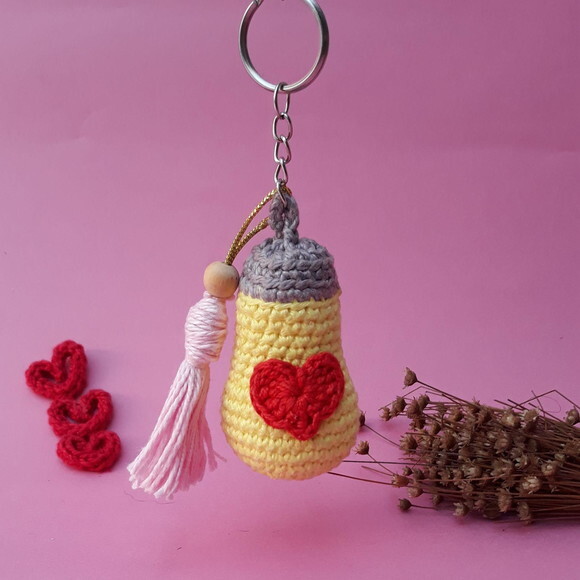 Lembrancinha Chaveiro Personalizado - Lâmpada do Amor