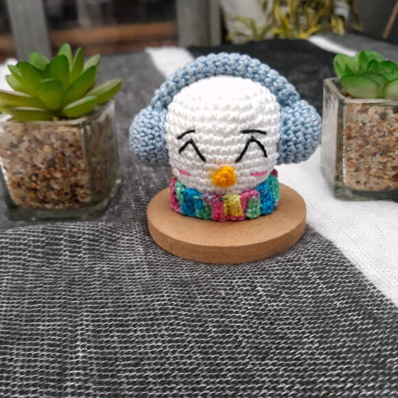 Pingente Enfeite Bola de Natal Personalizada- Boneco de Neve