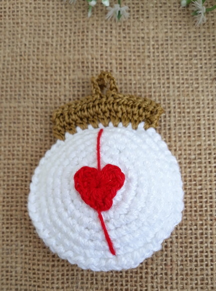 Pingente Enfeite Natalino Bola de Natal - Amor