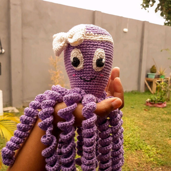 Polvo de Crochê Amigurumi - Terapêutico para Recém Nascido