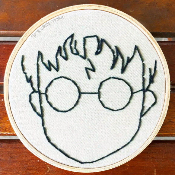 Quadro Harry Potter Bordado à mão- Modelo 10