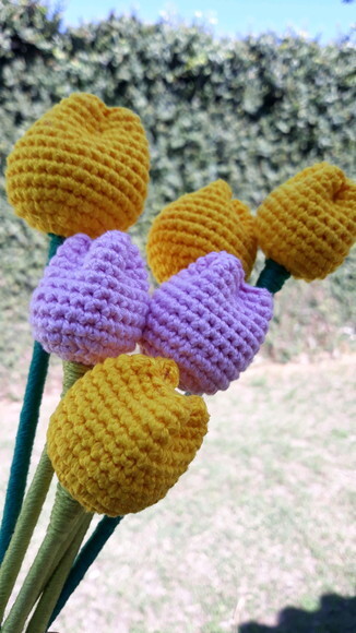 Tulipas de Crochê - Presente Dia dos Namorados