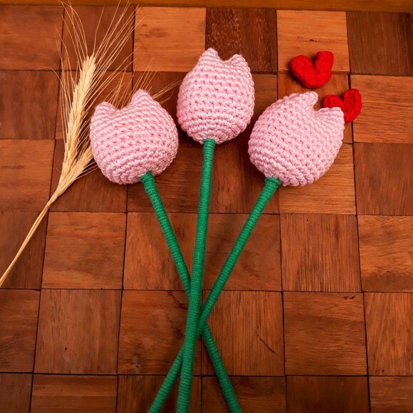 Tulipas de Crochê - Presente Dia dos Namorados