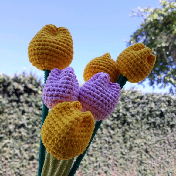 Tulipas de Crochê - Presente Dia dos Namorados