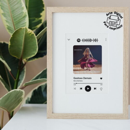 Arte Digital Quadros Personalizados Nossa Música Spotify