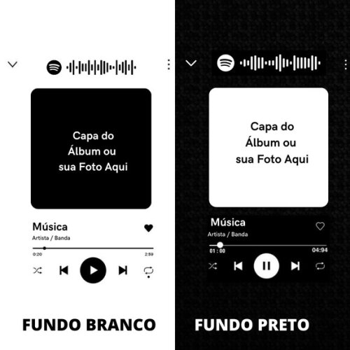 Arte Digital Quadros Personalizados Nossa Música Spotify