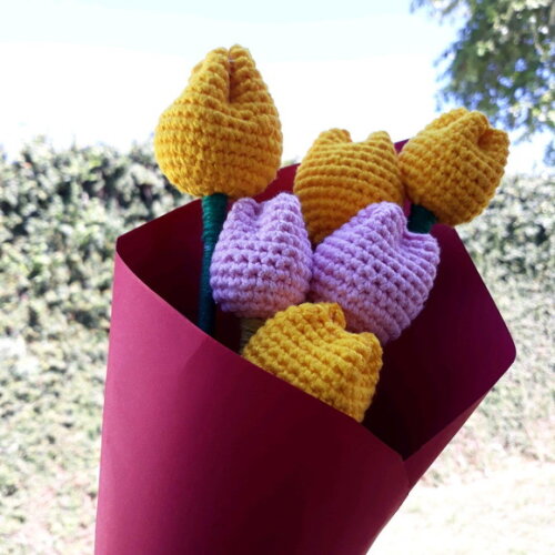 Buquê Tulipas de Crochê