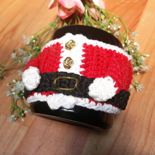Capa Noel - Protetor de Caneca em Crochê - Cozy Mug