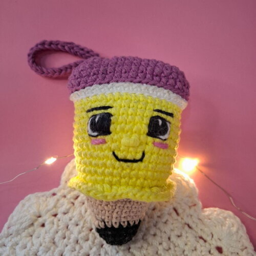 Chaveiro Amigurumi Lápis Lembrancinha Perfeita para Professo