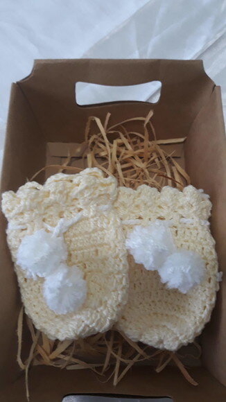 Kit de Luva de Crochê para Bebê