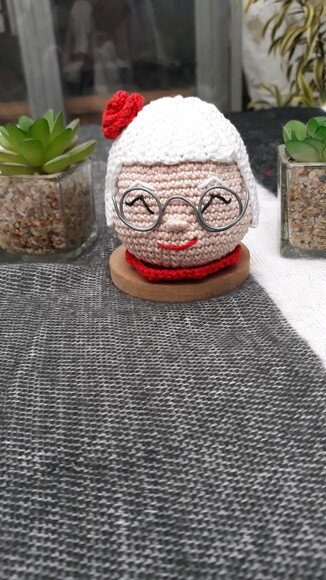 Pingente Enfeite Bola de Natal Personalizada - Mamãe Noel