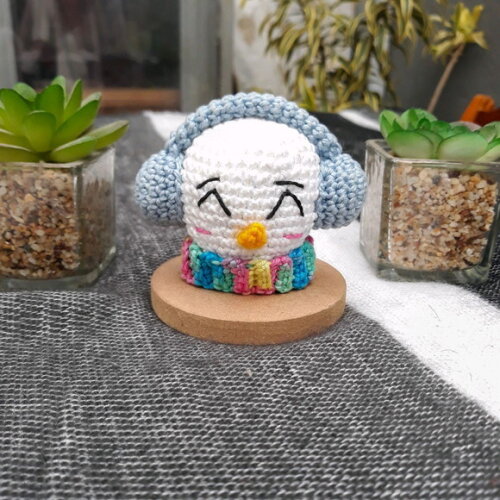 Pingente Enfeite Bola de Natal Personalizada- Boneco de Neve