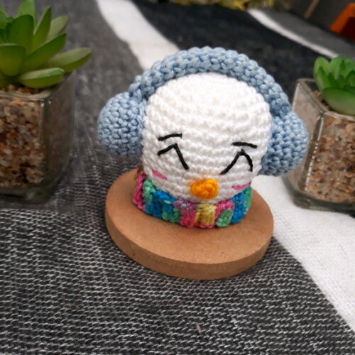 Pingente Enfeite Bola de Natal Personalizada- Boneco de Neve