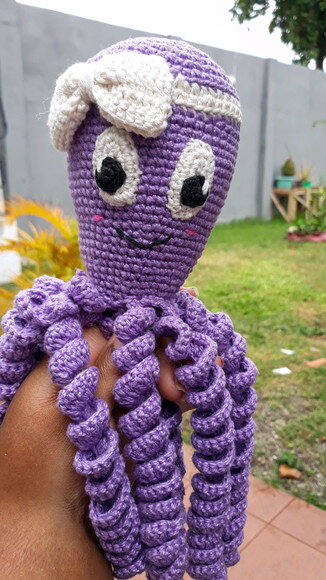 Polvo de Crochê Amigurumi - Terapêutico para Recém Nascido