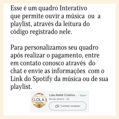 Quadro Decorativo Interativo Spotify Bordado Casal
