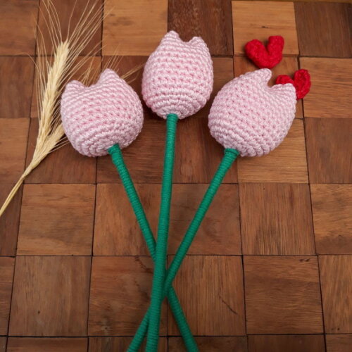 Tulipas de Crochê - Presente Dia dos Namorados