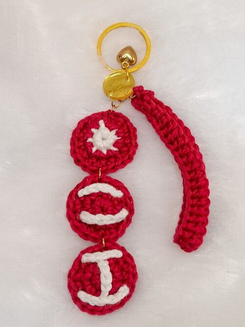 Chaveiro Bag Charm BTS Arirang em Amigurumi