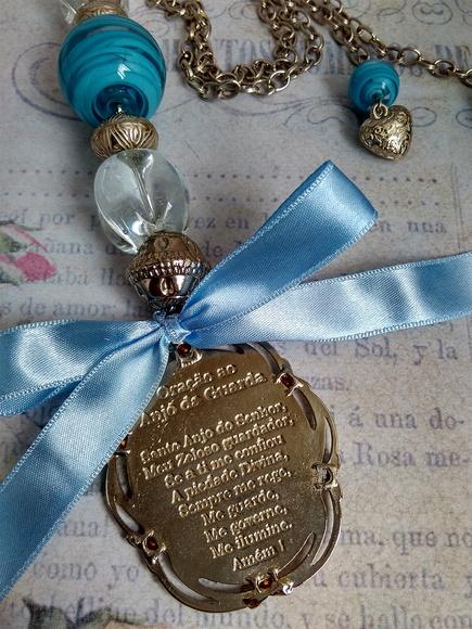 Medalhão de Berço Anjo da Guarda com Oração