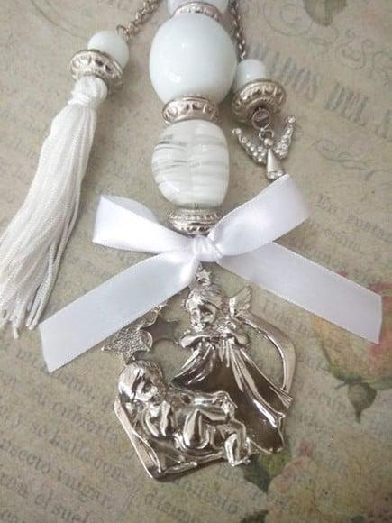Medalhão de Berço Anjo da Guarda Metal Vazado