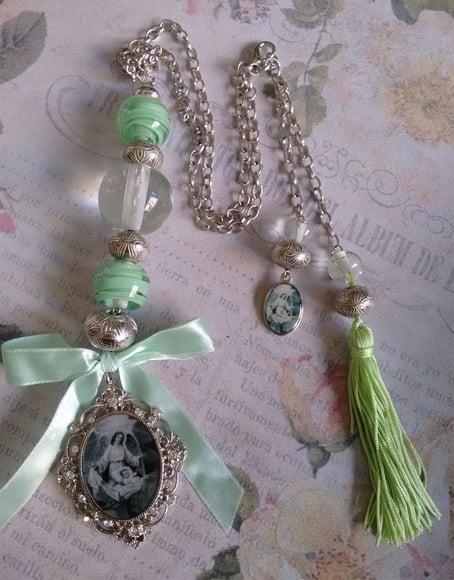 Medalhão de Berço Anjo da Guarda Verde