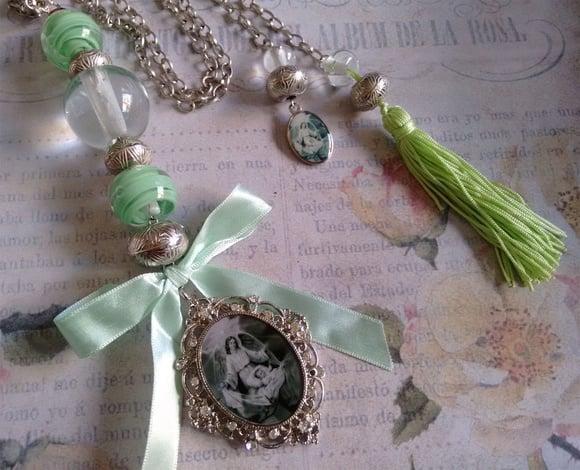 Medalhão de Berço Anjo da Guarda Verde