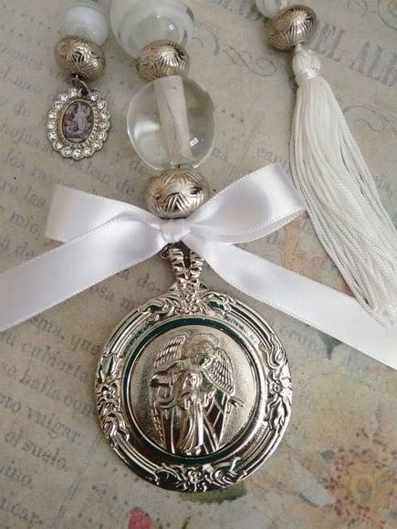 Medalhão Pingente de Berço Anjo da Guarda Clássico