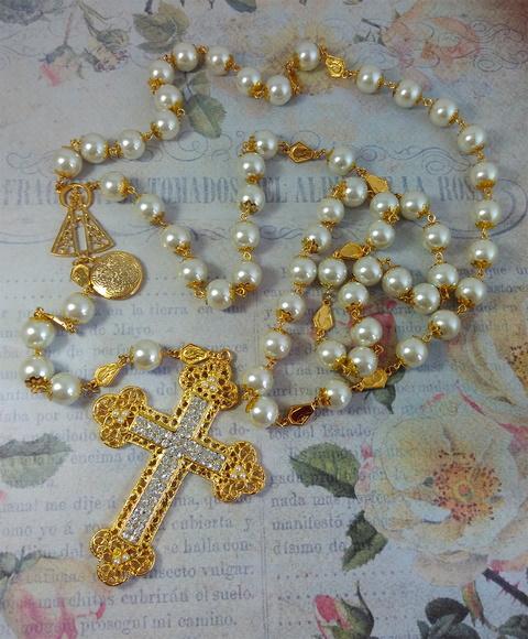 Terço De Noiva Perola Divina Aparecida