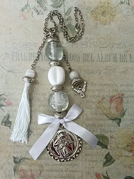 Medalhão de Berço Anjo da Guarda com Oração