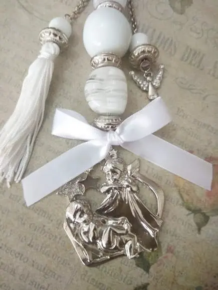 Medalhão de Berço Anjo da Guarda Metal Vazado