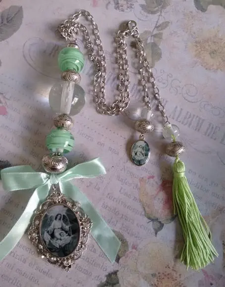 Medalhão de Berço Anjo da Guarda Verde