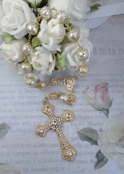 Terço Dezena de Noiva em Perola Litlle Grace I