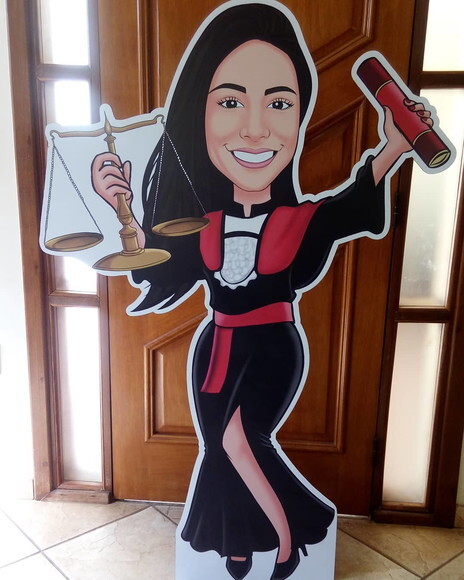 Display de Chão Totem Caricatura Individual Formatura
