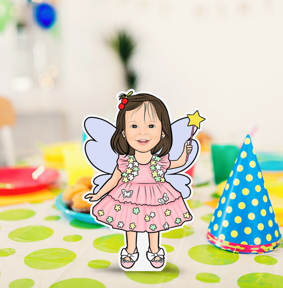 Display de Mesa mdf Caricatura Infantil Fada 20cm