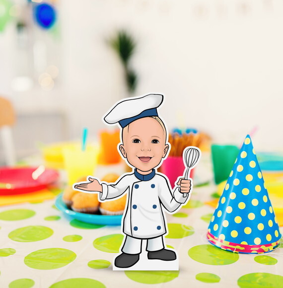 Display de Mesa mdf Caricatura Padaria Chefinho 20cm