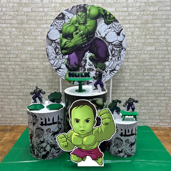 Display Totem de Chão Caricatura Aniversário Hulk